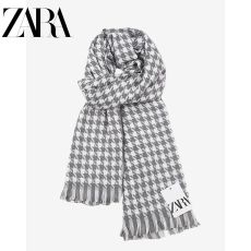 Женский шарф Zara с узором «гусиные лапки»