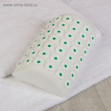 4569679 Ипликатор - валик для шеи и поясницы, 42 модуля, 14 × 23 см цвет белый/зелёный