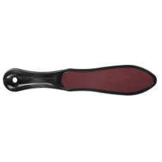 026256 Domix Green Professional. Тёрка абразивная ЧЁРНАЯ педикюрная двусторонняя с пластиковой ручкой