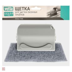 Щетка для чистки оконных проемов, пластик, 13,5x3x9см, 3 цвета