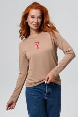 481363 Натали Футболка бежевый+Ключик