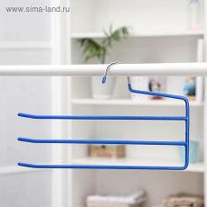 1476785 Вешалка для брюк антискользящая, 3-х уровневая, цвет МИКС