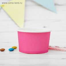3102660 Креманка для десерта, бумажная, набор 10 шт., цвет розовый