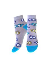 3095 MINIONS (укороченные) БРЕСТСКИЕ Носки серо-сиреневый