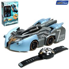 7722490 Антигравитационная машинка Wall Racer, радиоуправление, ездит по стенам, работает от аккумулятора, цвет синий