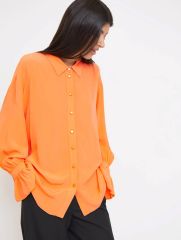 Рубашка однотонная, B2827/tangerine