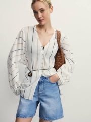 ZR2505092315-102 шорты джинсовые женские голубой индиго ZARINA