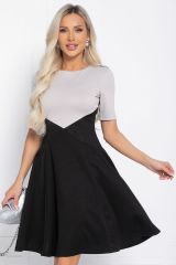481607 LT Collection Платье чёрно-серый