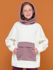 GFNK4292 Толстовка для девочек Молочный(28) Pelican
