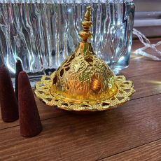 Ароматическая бахурница для конусов и 3 конуса в комплекте 100 гр