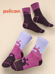 UEGL3364/2(2) Носки детские Сливовый/малиновый(59/25) Pelican