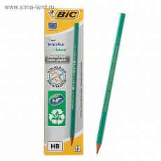 ЦЕНА ЗА 12 ШТ! 1314708 Карандаш чернографитный BIC HB Evolution ECOlutions, пластиковый