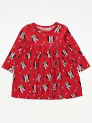 Disney Minnie Mouse Red Long Sleeve Jersey Dress
