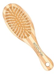 Milen Classic Расчёска массажная для волос 330-201144 BN, пластиковые штифты, бамбук, 17,3 см