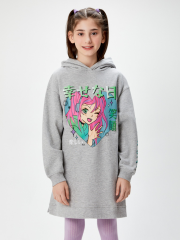 20230200006 Платье детское для девочек Draft серый меланж ACOOLA Kids