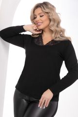 Б8308 Лонгслив LADY TAIGA Черная