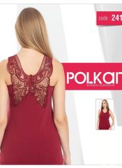 2416 Женская майка Polkan Бордовый