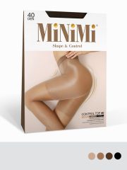 CONTROL TOP 40/140 (утяжка- шорты) Minimi Колготки Mineral (Серый);Caramello (Бежевый);Nero (Черный);Daino (Бежевый)