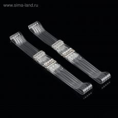 960735 Бретели силиконовые, 5 полос, 2 см, 37 см, пара, цвет прозрачный
