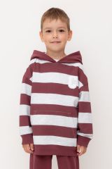 510504 CROCKID Джемпер красно-коричневый, полоска