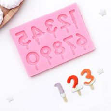 3976029 Молд силиконовый «Цифры для торта», 9,5×6,5×0,4 см, цвет МИКС