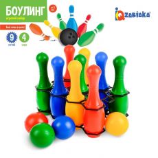 3388315 Боулинг цветной: 9 кеглей, 4 шара