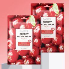 SADOER Многофункциональная тканевая маска для лица Cherry Facial Mask Арт.: 93875 Тканевая маска для лица Sadoer Cherry Facial Mask c экстрактом вишни оказывает активный лифтинг и антиоксидантный эффе