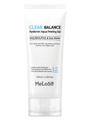 MeLoSo Пилинг-гель для лица с AHA/BHA/PHA кислотами и морской водой / Clear Balance Hyaluron Aqua Peeling Gel, 130 мл