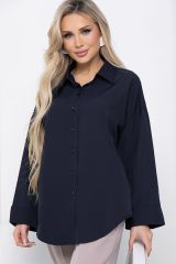 Б8068 Рубашка LADY TAIGA Темно-синяя
