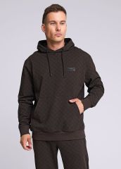 329948 CLEVER Толстовка коричневый/т.коричневый