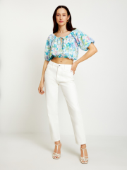 10200270374 Блузка жен. Freesia_blouse синий принт CONCEPT CLUB Women