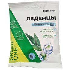 Леденцы ABC Healthy Food на основе трав с витамином С эвкалипт и ментол 60 g