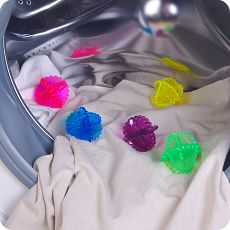 Шарики для стирки белья из ПВХ с рельефными гранями, 5 шт