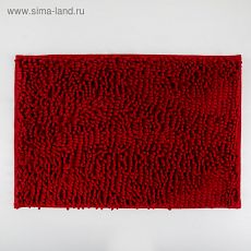 3545659 Коврик «Букли длинные», 40×60 см, цвет красный