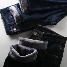 Мужские утеплённые джинсы осень/зима