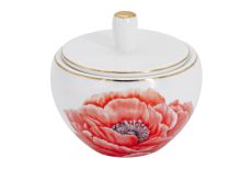 Сахарница, 9 см, 250 мл, фарфор F, белая, с золотистым кантом, Мак, Flowers, 60490