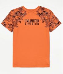Orange Skull Unlimited Division T-Shirt