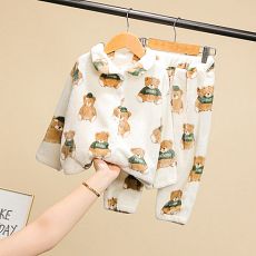Тёплая детская пижама из кораллового флиса