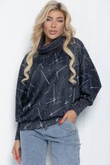 Б11449 Джемпер LADY TAIGA Темно-синяя