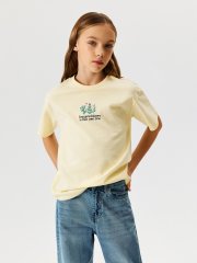 20240510016 Футболка детская для девочек Lira светло-желтый ACOOLA Kids