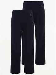 Школьные брюки прямого кроя из джерси темно-синего цвета для девочек 15-16 yrs - 1 пара (ASDA Англия)