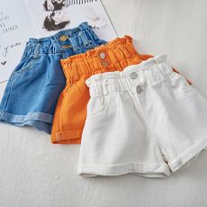 Летние джинсовые шорты для девочек 90-150