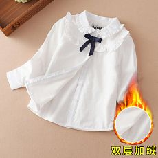 Утеплённая школьная блузка для девочек
