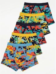 Bright Camouflage Trunks 5 Pack