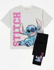 Disney Lilo & Stitch Graphic T-Shirt and Leggings Outfit