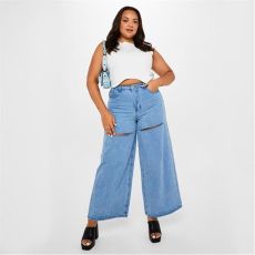 Missguided Plus Size Wide Leg Ripped Jeans