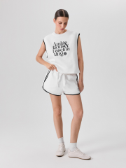 10200420125 Шорты жен. Asse_shorts белый принт CONCEPT CLUB Women