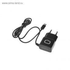 4937760 Сетевое зарядное устройство Qumo Energy, Type-C, 2.1 A, 1 м, черное