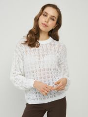 Джемпер женский 5222-41237 7001/А04 белый/пайетки молоко VAY