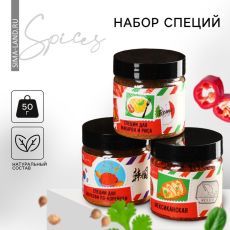 Специи «Для гастрономических путешествий», набор 3 шт. х 100 г